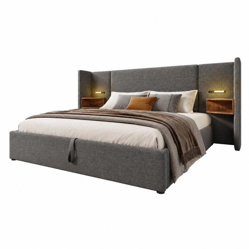 Beauniv Bett Grau 180x200 cm
