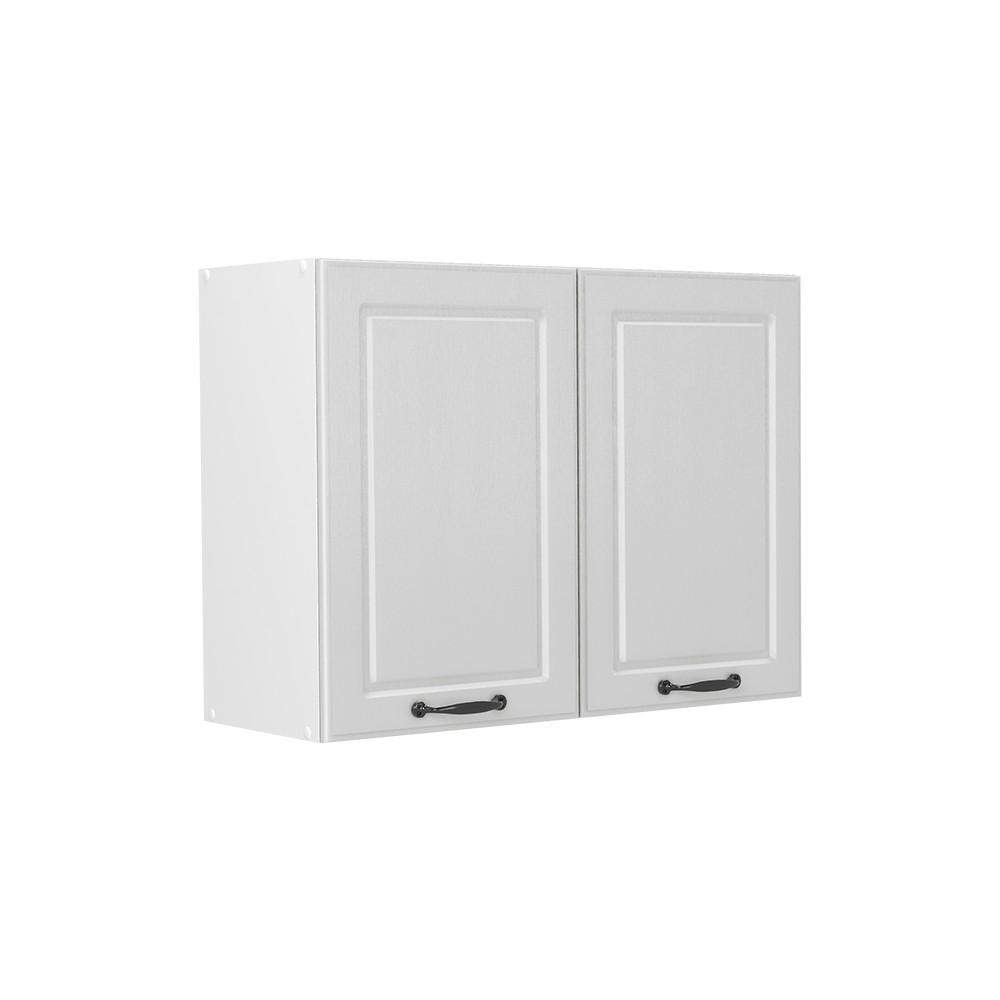 KÜCHENGLASSCHRANK R-Line, Weiß Landhaus/Weiß, 80 cm - Weiß, Holzwerkstoff (80/60/31cm) - Vicco