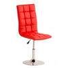 DREHSTUHL Lederlook Rot - Chromfarben/Rot, Textil/Metall (43/90/56cm) - CLP