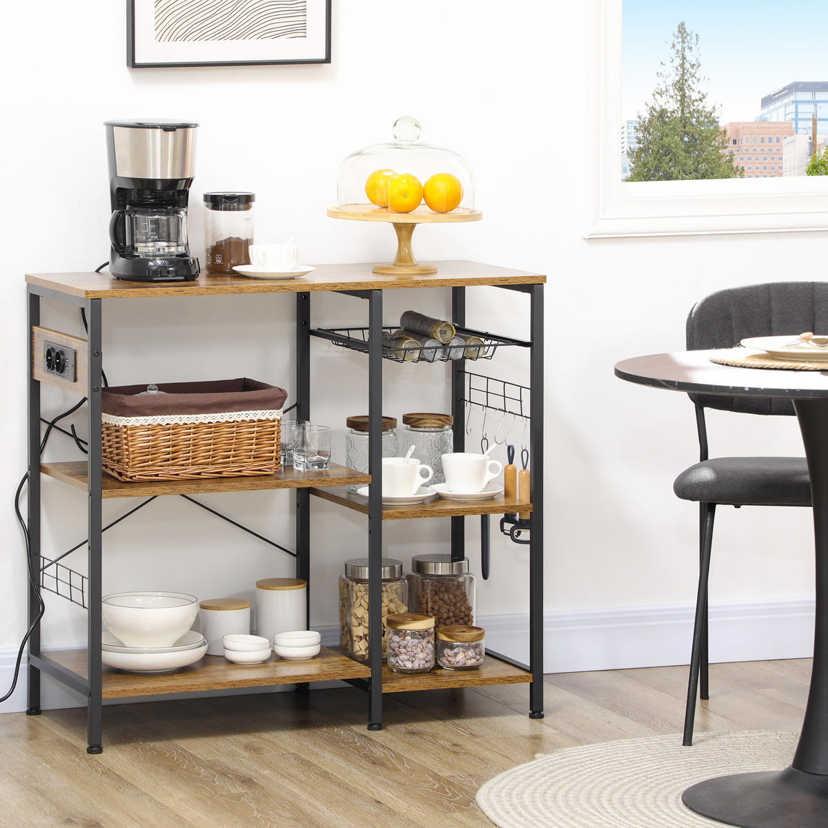 KÜCHENREGAL Braun 1 Stück - Braun, Holzwerkstoff (40/83/90cm) - GiPP