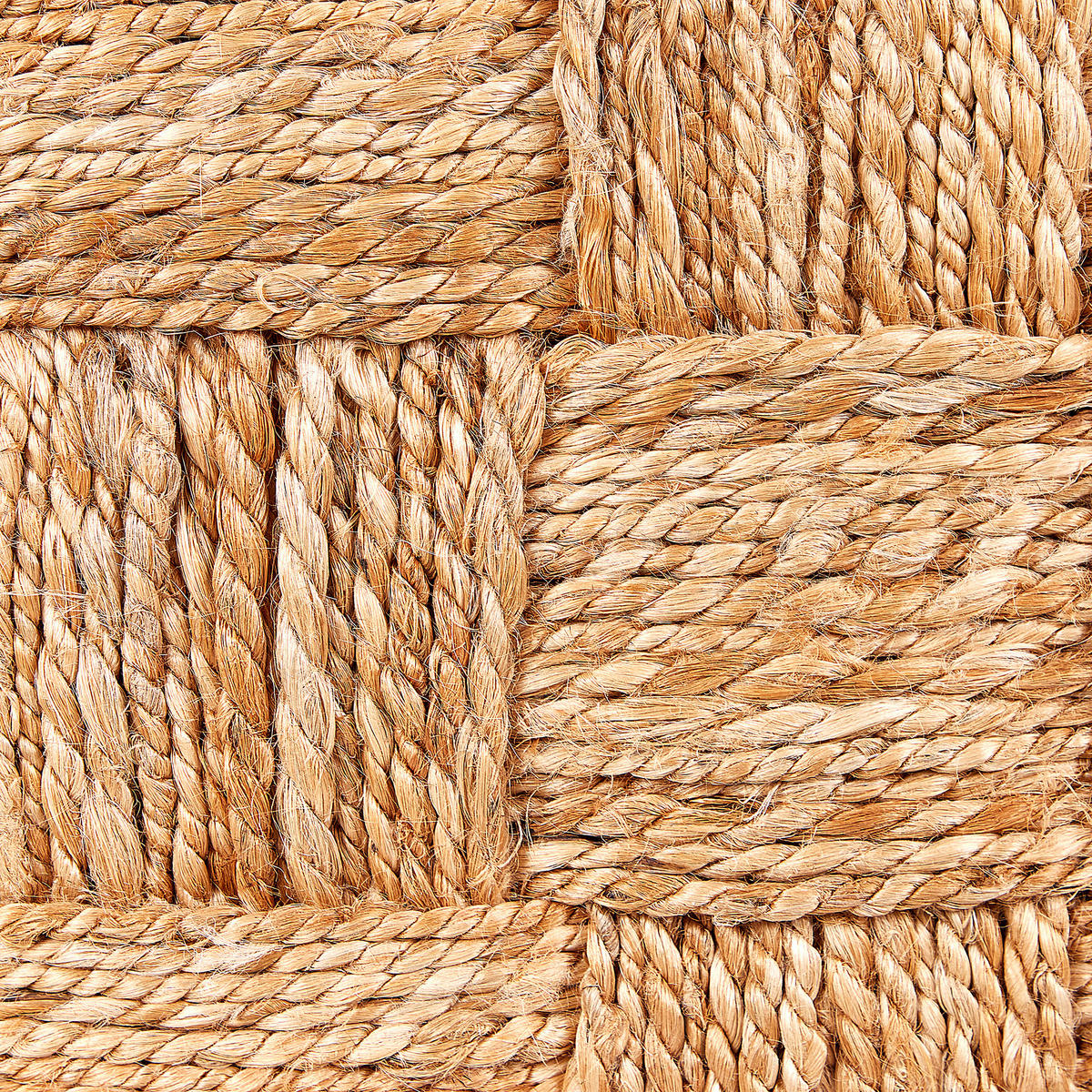 POUF Beige Hosri - Beige, Naturmaterialien (50/35/50cm) - Beliani