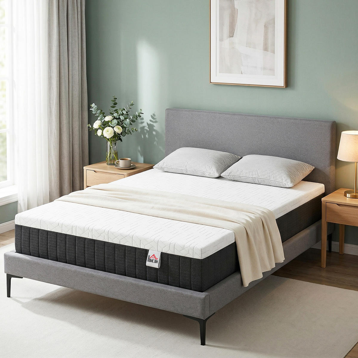 MATRATZE 140/190 cm DE-18537 - Grau, Textil (140/190cm) - ComfortXL