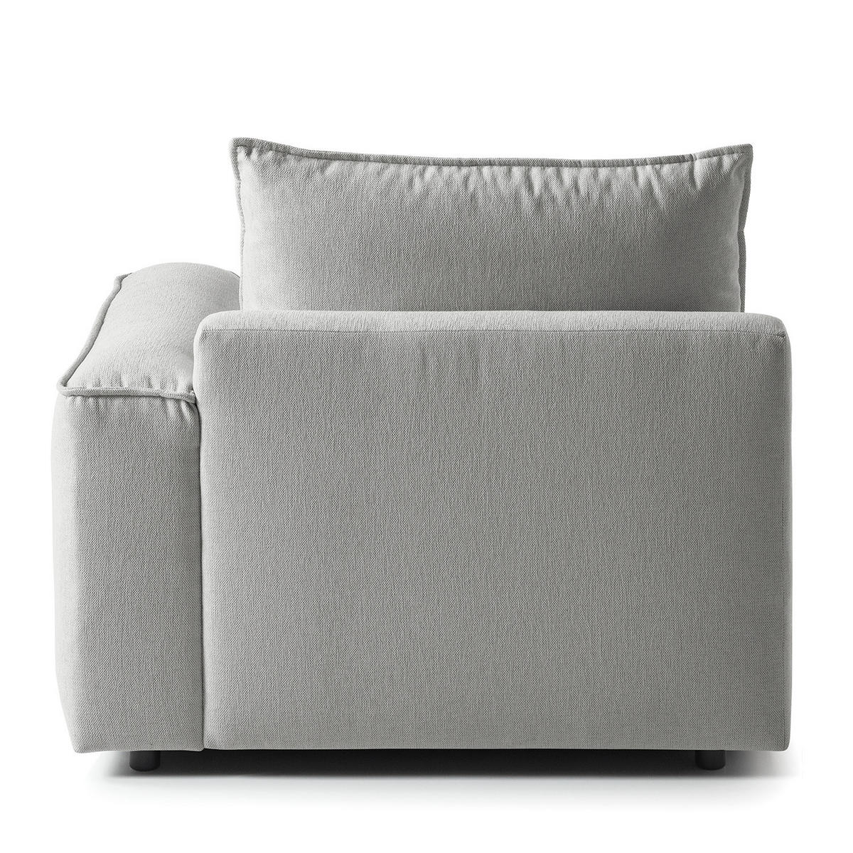 MODULSESSEL - Hellgrau, Holz/Textil (104/82/99cm) - home24