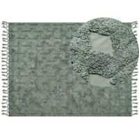 KURZFLOR-TEPPICH Kars 230/160 cm - Grün, Textil (160/230cm) - Beliani