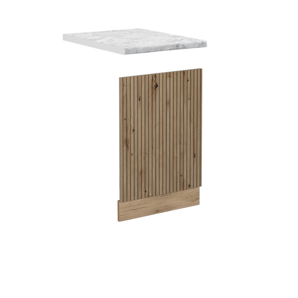 FRONTBLENDE R-Line Artisan-Eiche 45 cm, AP Marmor - Eiche Wotan/Eiche Artisan, Holzwerkstoff (45/57.2/1.6cm) - Vicco