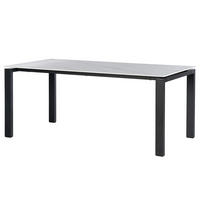 ESSTISCH in Marmoroptik - Keramik / Metall - Weiß, Keramik (90/180/76cm) - home24