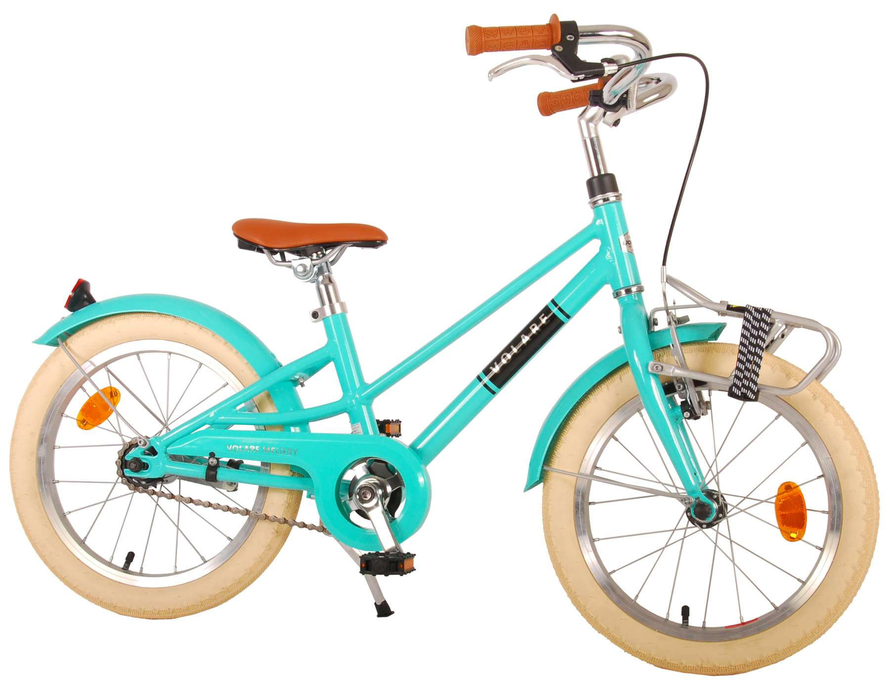 KINDERFAHRRAD Melody - Mädchen - 16 Zoll - Rücktritt + Handbremse - Türkis - Blau, Metall (46cm) - TPFSports