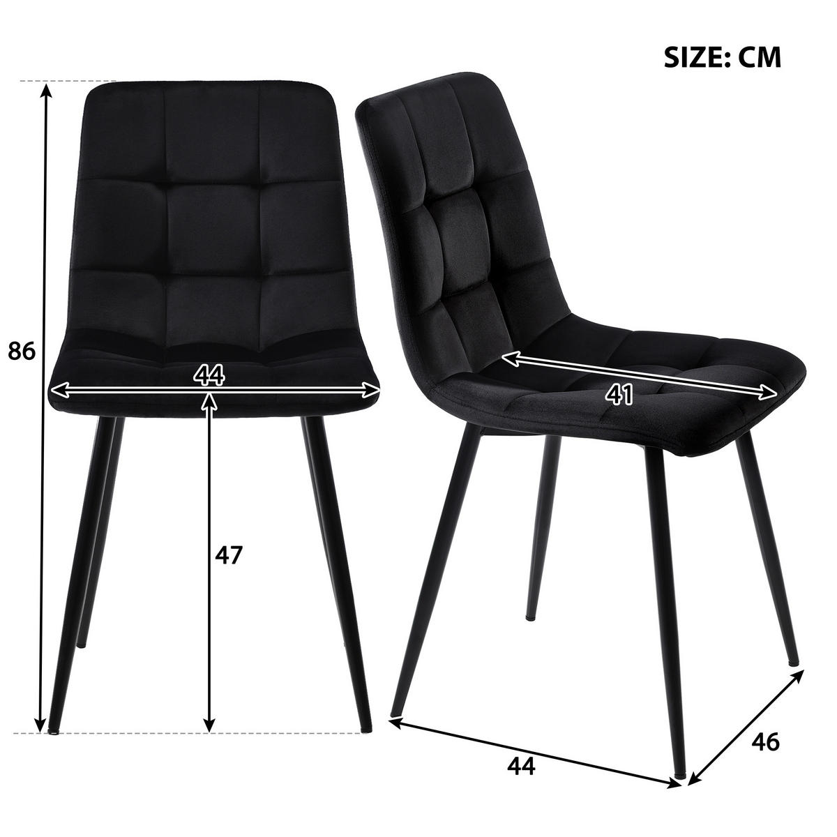 ESSZIMMER-SET 5-tlg mit rechteckigem Marmoroptik-Tisch, goldenen Beinen und vier Samtstühlen im kompakten modernen Stil, weiß-schwarz - Schwarz, Holzwerkstoff (68/75/117cm) - Luhomfu