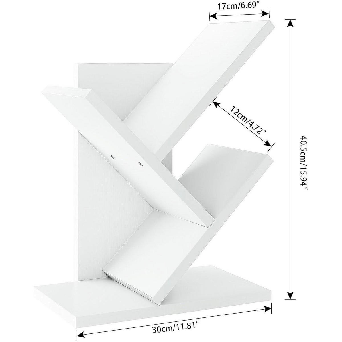 BÜCHERREGAL Baumform Weiß 40.5 cm - Weiß, Holzwerkstoff (17/40.5/30cm)
