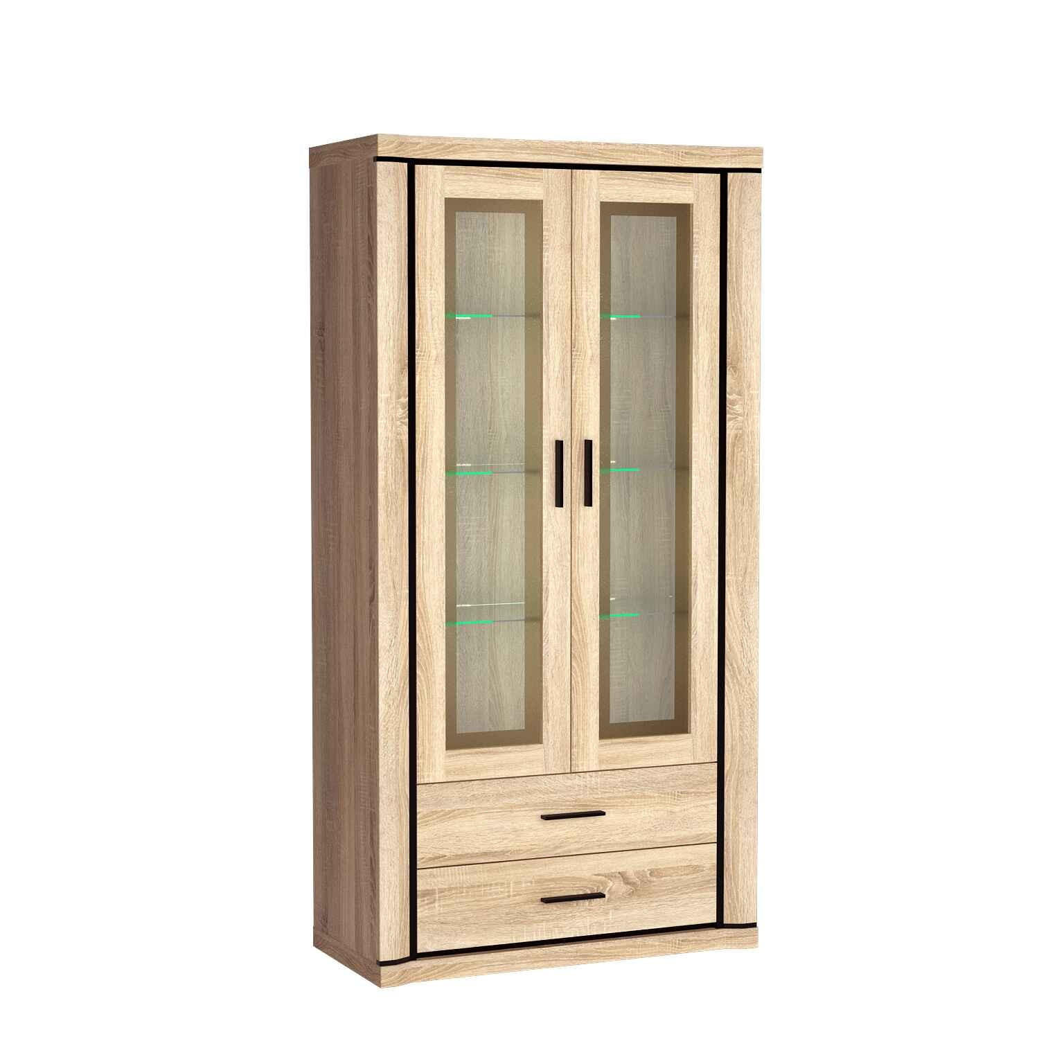 MASSENO VITRÍNA MALAGA 97/192/45 cm Dub Sonoma