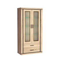 VITRINE MALAGA 192 / 97 cm in Sonoma Eiche - Sonoma Eiche, Holzwerkstoff (97/192/45cm) - MASSENO