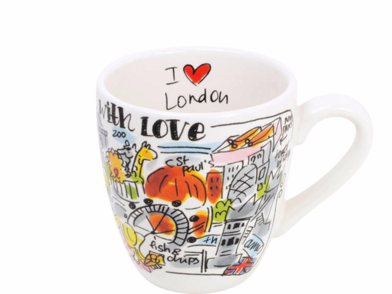 MINI-BECHER London in Bunt - 200 ml - Multicolor, Keramik (0.2L) - Blond Amsterdam