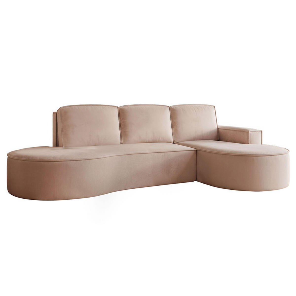 ECKSOFA SOFIA mit Schlaffunktion und Bettkasten Braun - Braun, Holzwerkstoff/Kunststoff (277/157cm) - Idohome