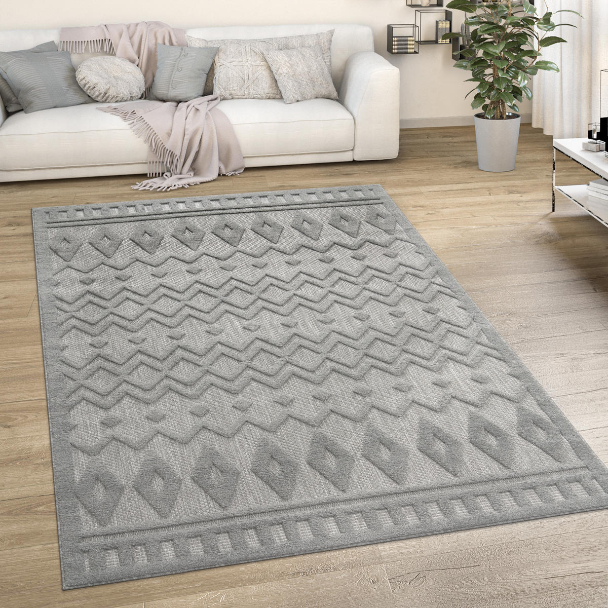 OUTDOORTEPPICH 80/150 cm Livorno 671 - Grau, Textil (80/150cm) - Paco Home