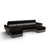 ECKSOFA REBIU2 RAINBOW 15+83 mit Schlaffunktion - Schwarz, Textil (326/86/140cm) - Bedante