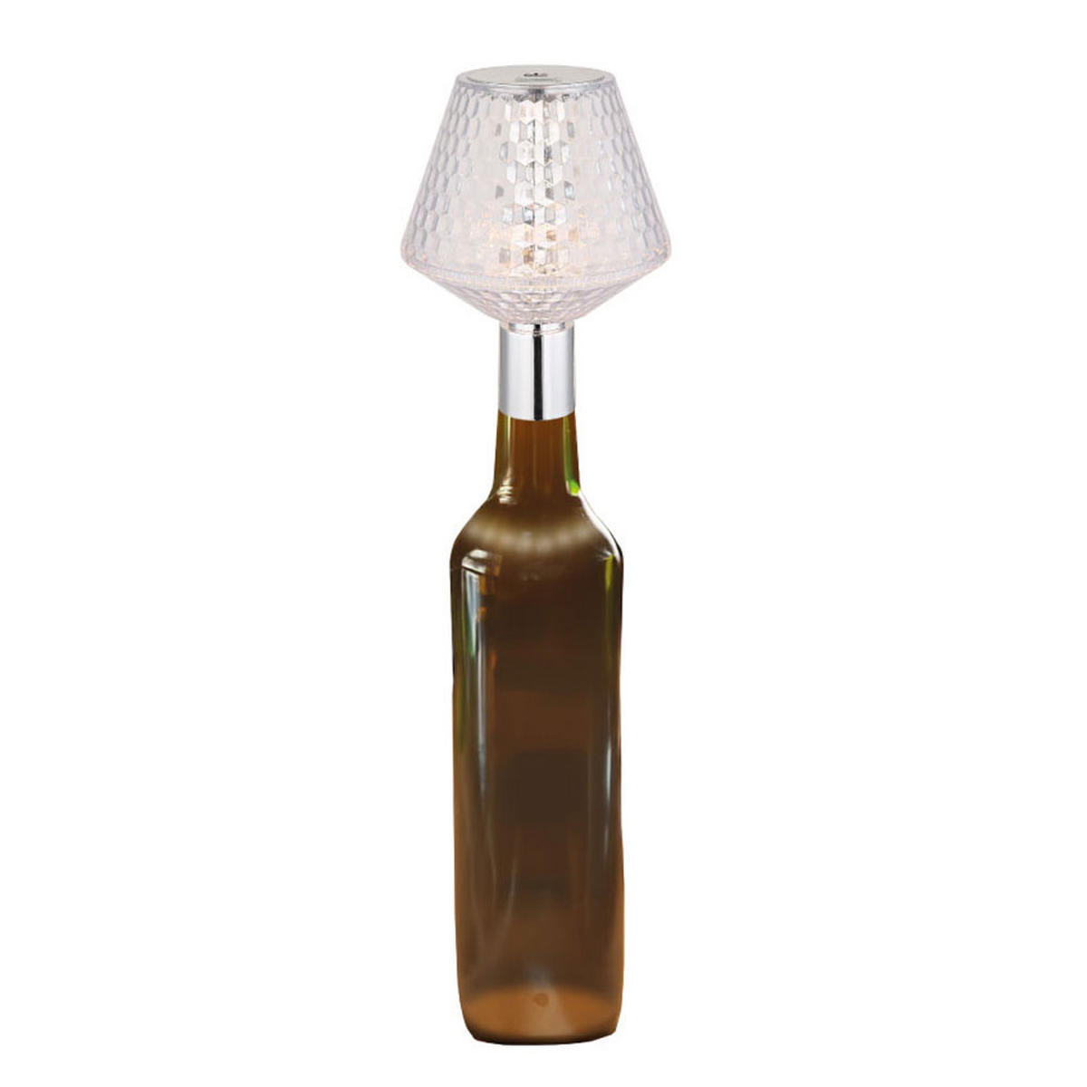 LED TISCHLEUCHTE Kristalloptik Klar - Klar, Kunststoff (12/12/15.5cm) - Globo Lighting