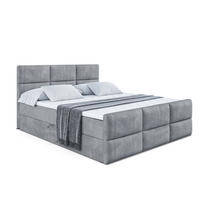 AMERICKÁ postel OHIO-Z – 200 x 200 cm – H4 – šedá - šedá, kompozitní dřevo (200/200cm) - ALTDECOR