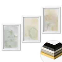 WANDBILDER 3er-Set - 20x30 cm Weißer Rahmen - Pastellfarbene Aquarelltexturen - Weiß, Kunststoff (20/30cm) - ArtPrintCave