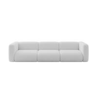 MODULÁRNÍ pohovka MIRA-S2, 3místná, 319 × 89 × 70 cm, světle šedá, bouclé - černá/stříbrná, kompozitní dřevo/textil (319/70/89cm) - ALTDECOR