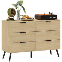 KOMOODE DE-12838 6 Schubladen, modern Holzfarbe - Eichefarben, Holzwerkstoff (110/75/40cm) - ComfortXL