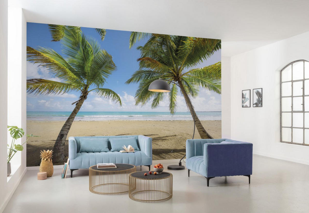 FOTOTAPETE Strand-Motiv 450 x 280 cm - Grün, Papier (450/280cm) - Sanders & Sanders