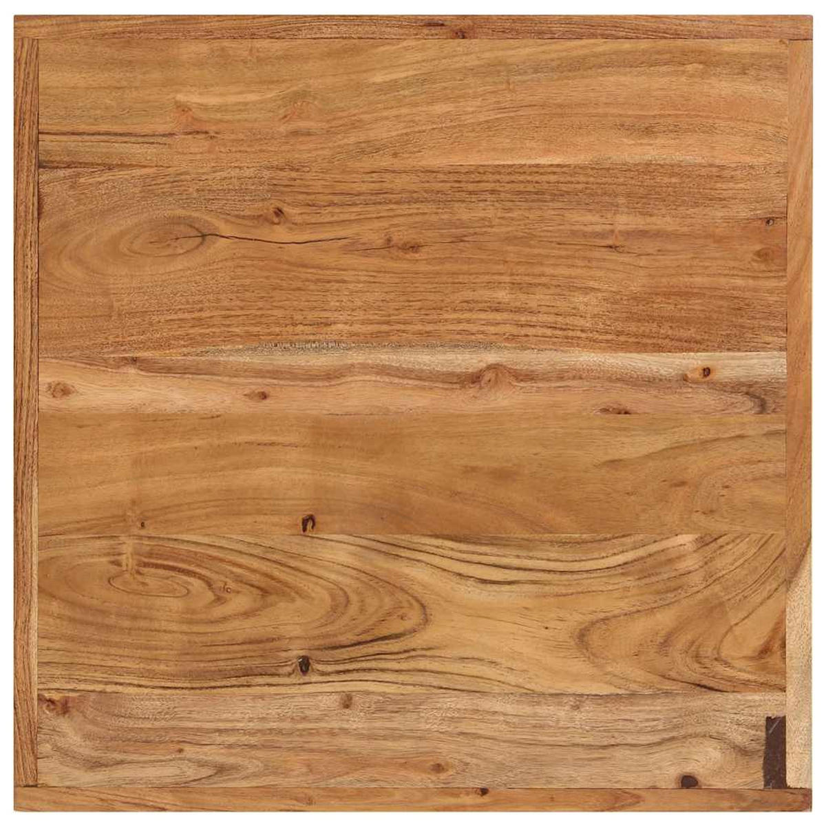 BARTISCH 55/55/107 Cm Massivholz Akazie Und Eisen - Braun, Holz (55/55/107cm) - vidaXL