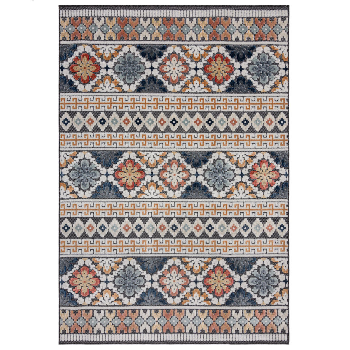 OUTDOOR-TEPPICH Medallion-Muster, UV-beständig LAGAN TODD, Multi 120x170 cm - Multicolor, Textil (120/170cm) - KADIMA DESIGN