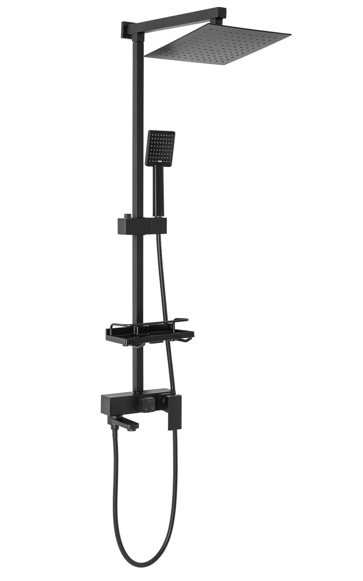 DUSCHSET Rea Jack Black - Schwarz, Metall (21.5/102/45cm) - REA