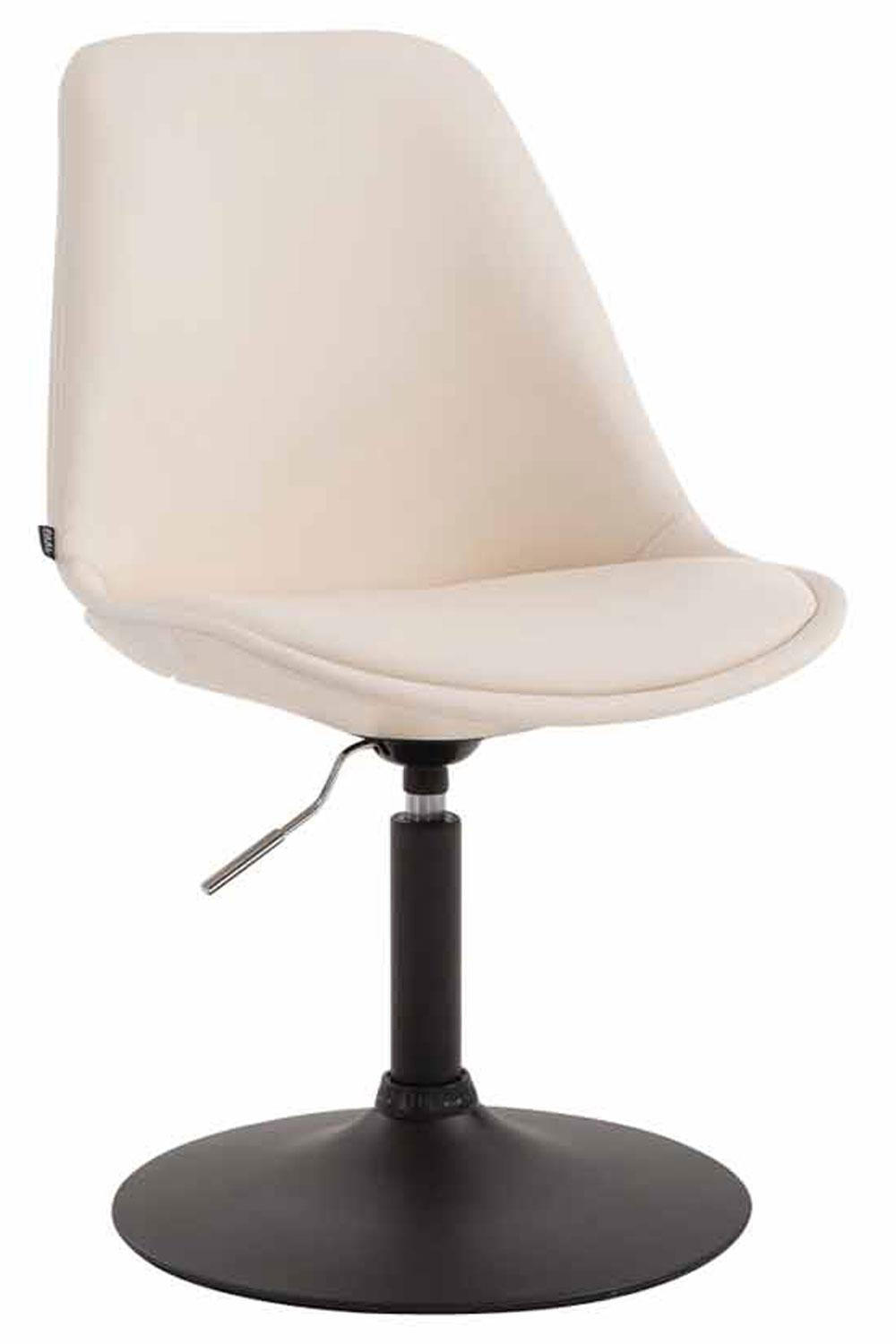 DREHSTUHL Lederlook creme - Creme/Schwarz, Textil/Metall (48/76/57cm) - CLP