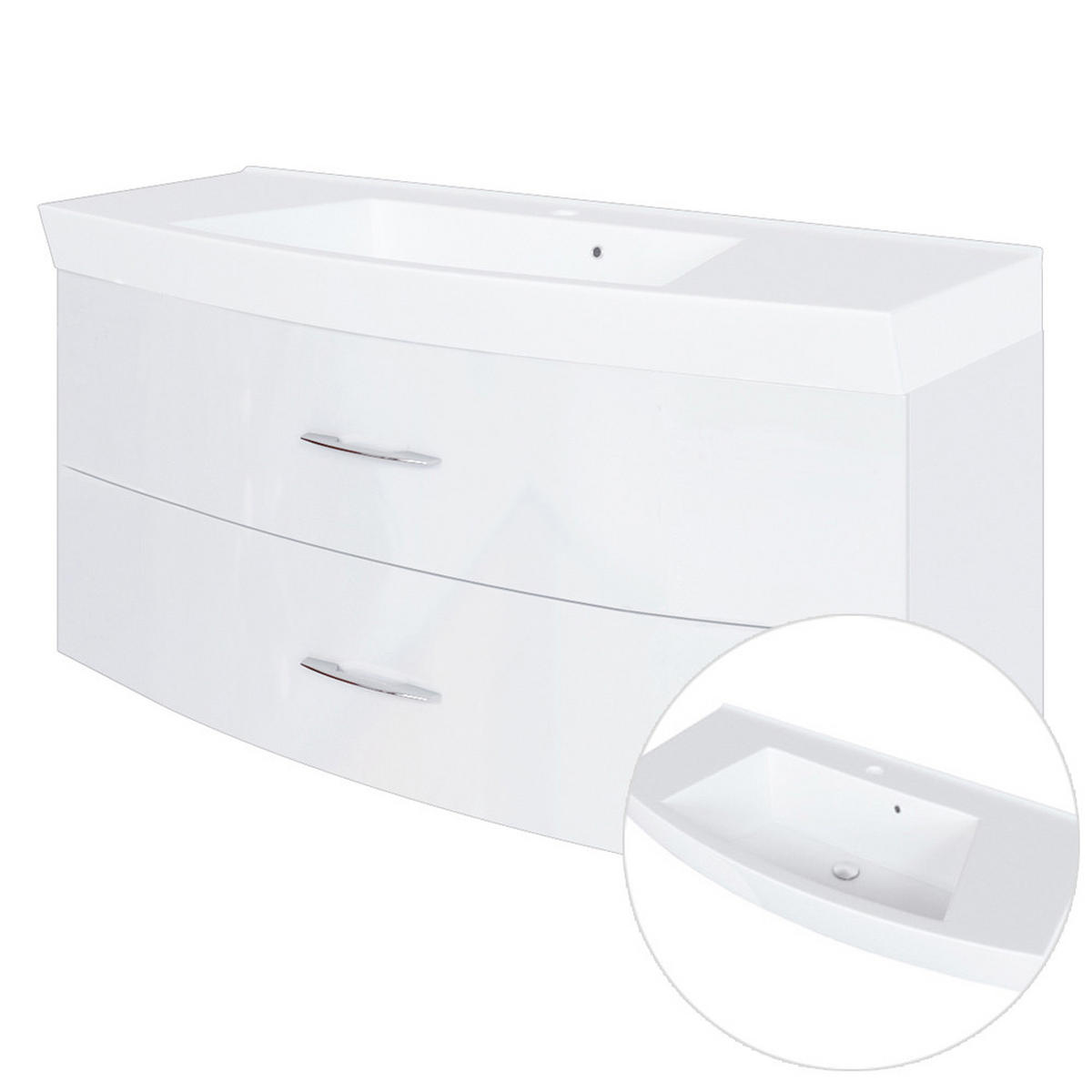 WASCHTISCH Florido-03 - Weiß, Holzwerkstoff (120/54/47cm) - Lomado