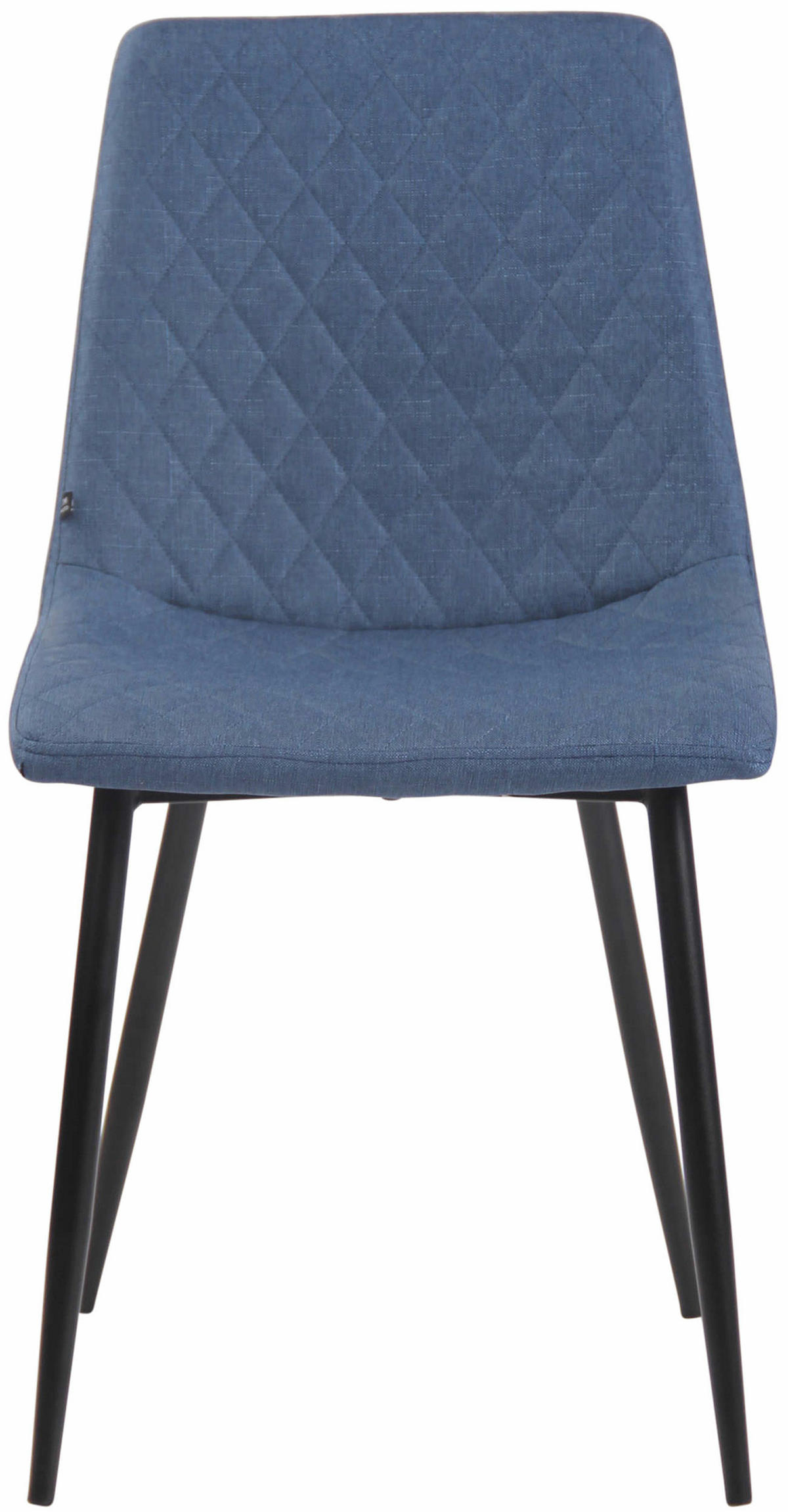 STUHL 4er Set Stoff blau - Blau/Schwarz, Textil/Metall (45/83/57cm) - CLP