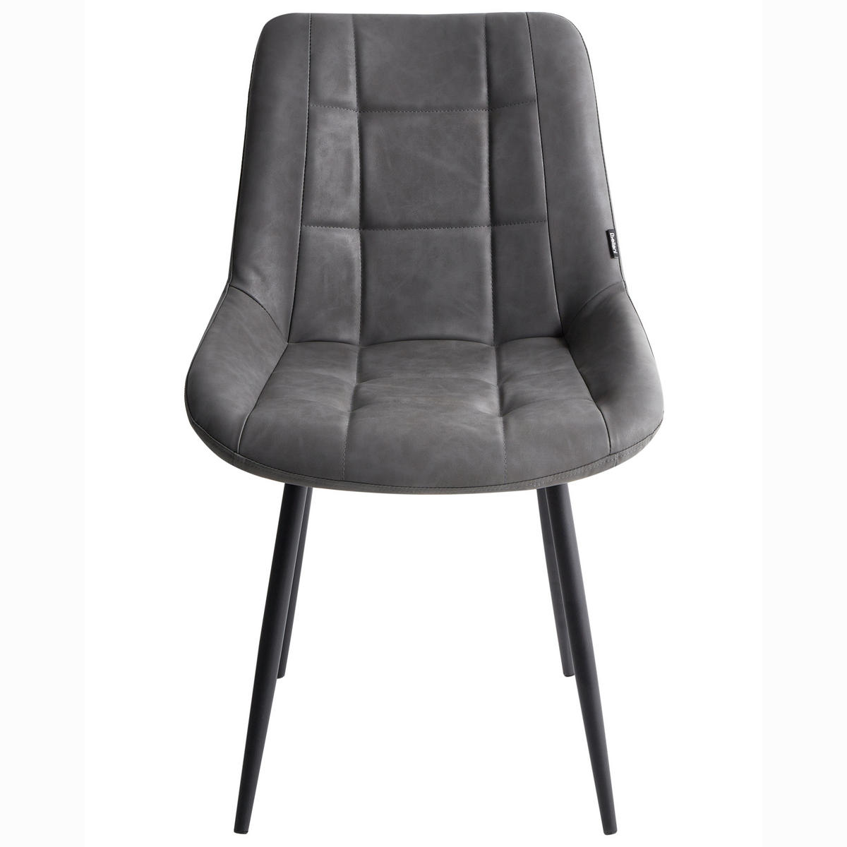 ESSZIMMERSTUHL 2er-Set Grau Melrose - Schwarz/Grau, Kunststoff (50/85/45cm) - Beliani