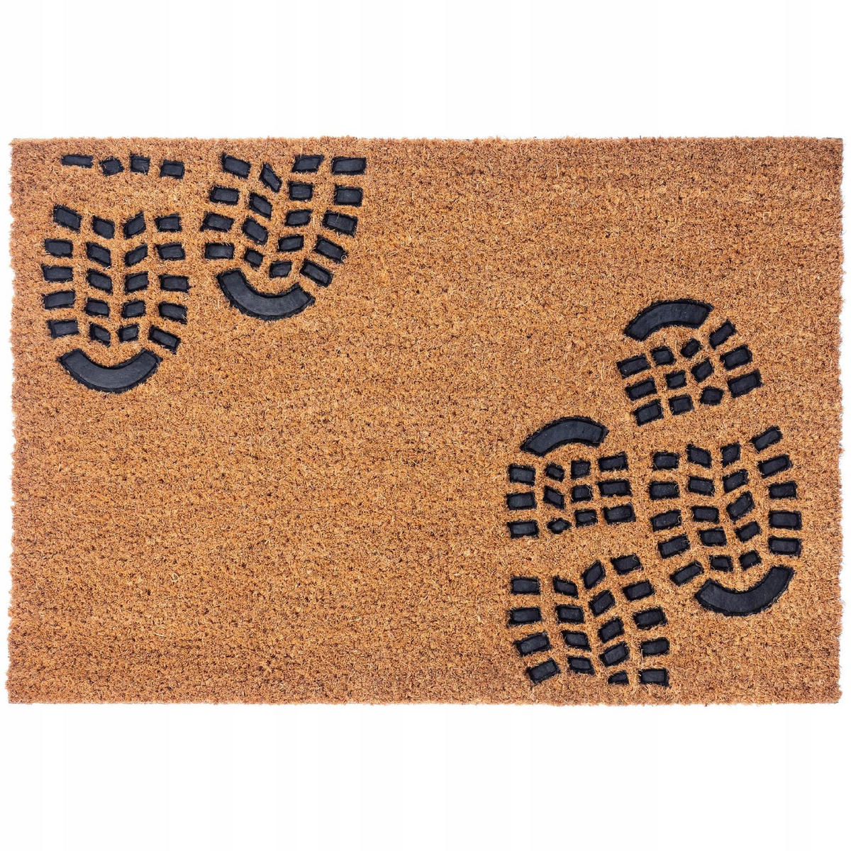 FUSSMATTE „Shoeprint“ 60 x 40 cm, braun - Braun, Kunststoff (60/40cm) - KADAX