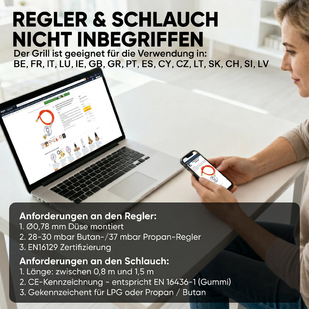 PLANCHA DE-18617 3 Brenner, 7,5 kW, mit Deckel Schwarz - Schwarz, Metall (47/25/63cm) - ComfortXL