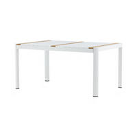 GARTENESSTISCH TOGO Weiß 90x150x75 cm - Weiß, Metall (150/90/75cm) - FURNLUX