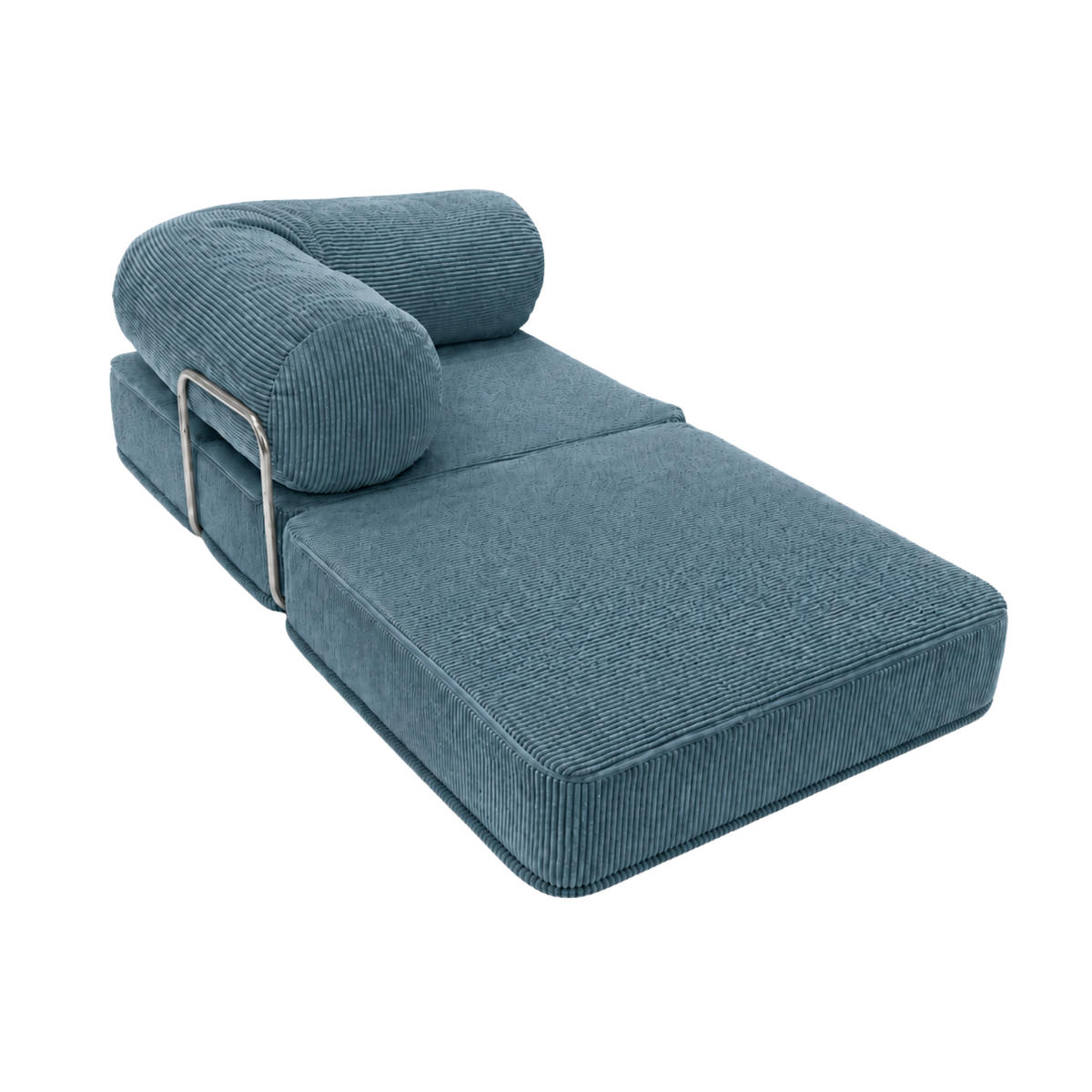 PREMIUM Lounge Sessel aus strukturiertem Stoff Türkis - Türkis, Textil (100/70/100cm) - SURB