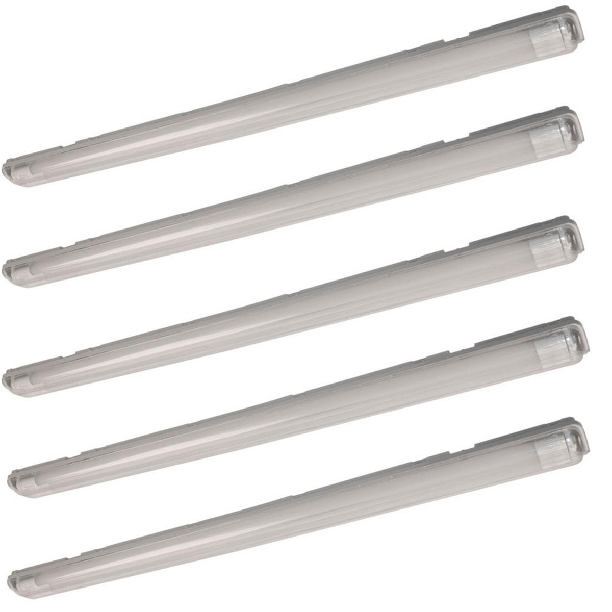 LED DECKENLEUCHTE Grau Kunststoff - Grau, Kunststoff (126/9.6/5.8cm)