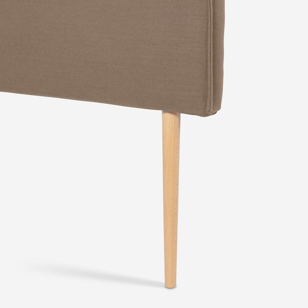 KOPFTEIL Gepolstertes aus 100% Leinenstoff Braun 160/100/8 cm EDMOND - Braun, Textil (160/100/8cm) - RNT By Really Nice Things