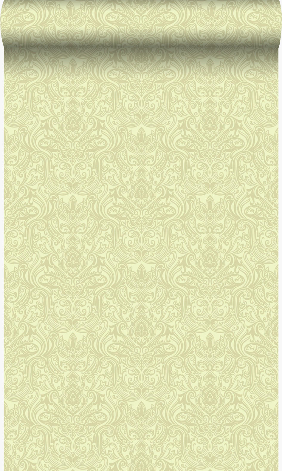 TAPETE Ornamente 53 cm x 10.05 m - Grün, Papier (53/1000cm) - Origin Wallcoverings