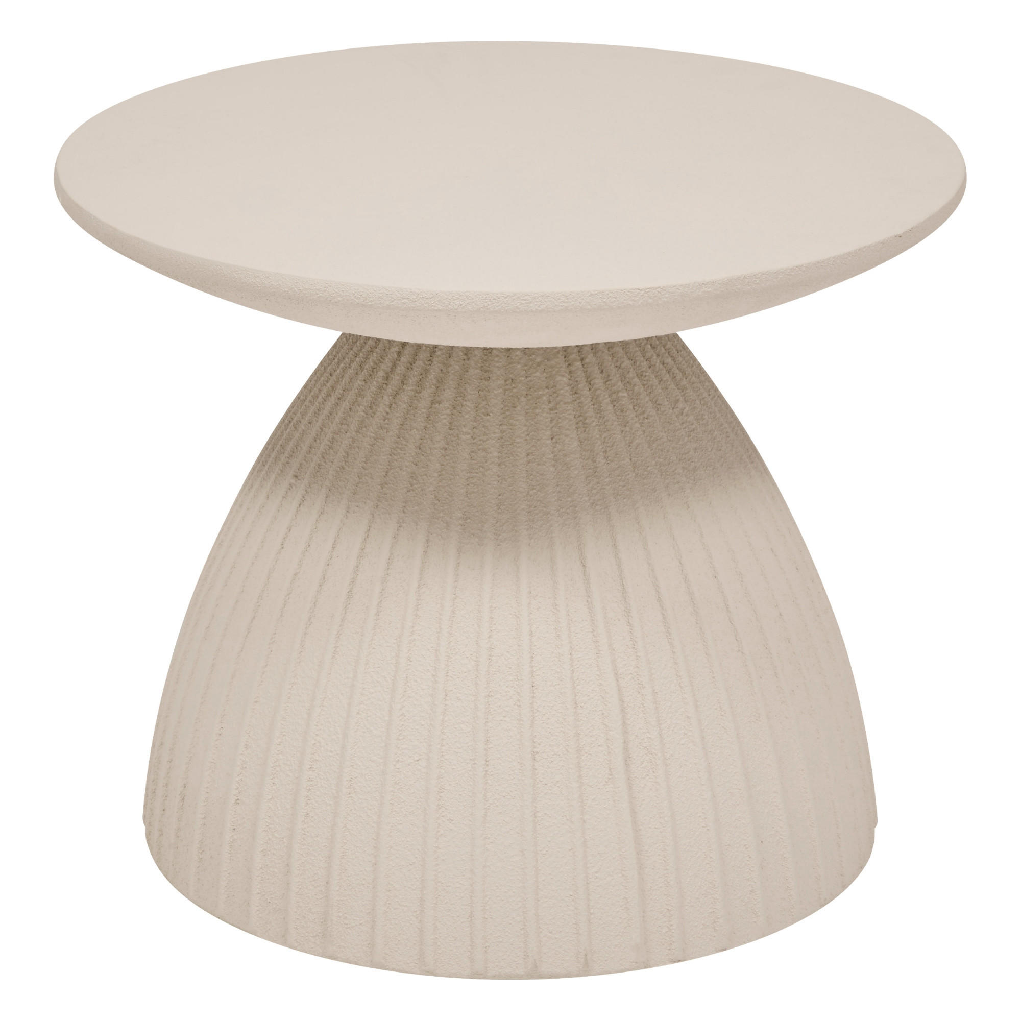 COUCHTISCH Fylis rund Beige 50/50/40 cm - Beige, Stein (50/50/40cm) - Atmosphera Createur d´interieur