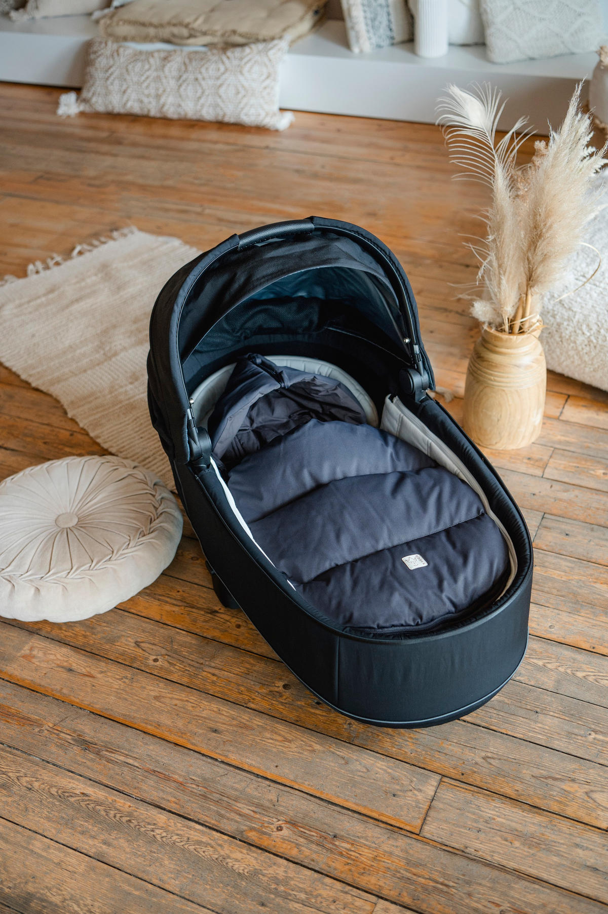 BABYSCHALENFUSSSACK Little Dowwny, anthracite - Grau, Textil (40/7/80cm) - Kaiserbaby