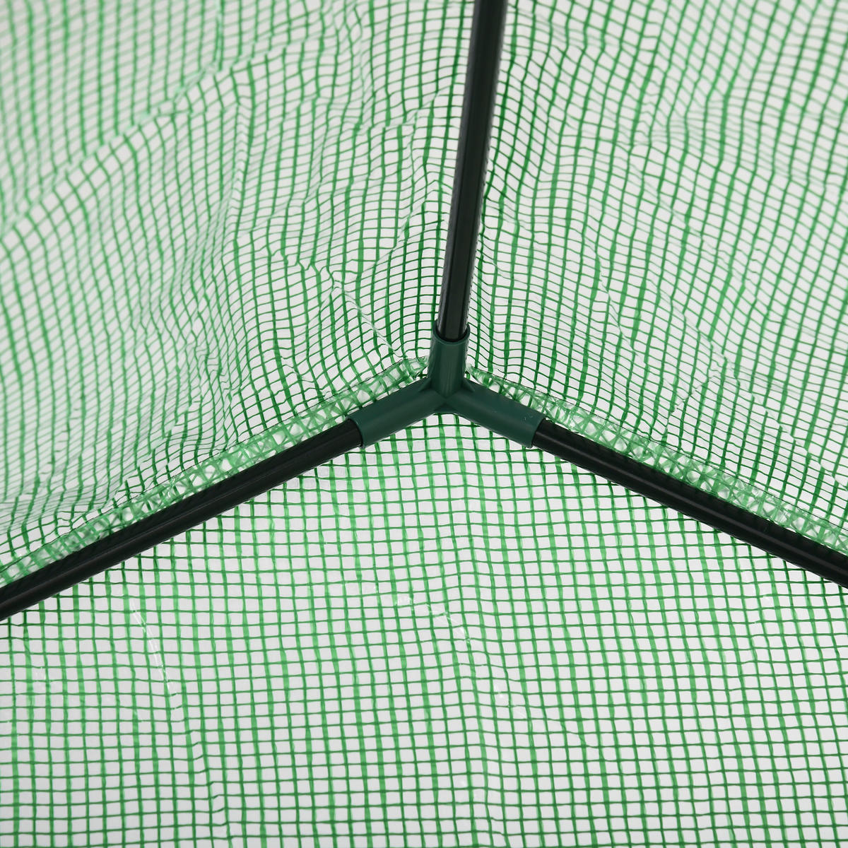 FOLIENGEWÄCHSHAUS DE-05759 Begehbar mit 6 Regalebenen Grün - Grün, Kunststoff/Metall (72/191/141cm) - ComfortXL