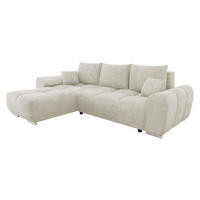 ECKSOFA Logo - Sandfarben/Silberfarben, Holz/Kunststoff (291/183cm) - MIRJAN24