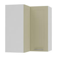 ECKHÄNGESCHRANK Kvantum W12/60 Vanille Matt / Weiß Matt 60 / 60 / 72cm - Creme/Weiß, Holz/Holzwerkstoff (60/72/60cm) - Feldmann-Wohnen