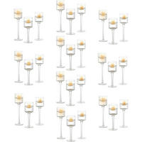TEELICHTHALTER 30er Set Glas 20/23/26cm Farblos - Transparent, Glas (7/25.9/7cm)