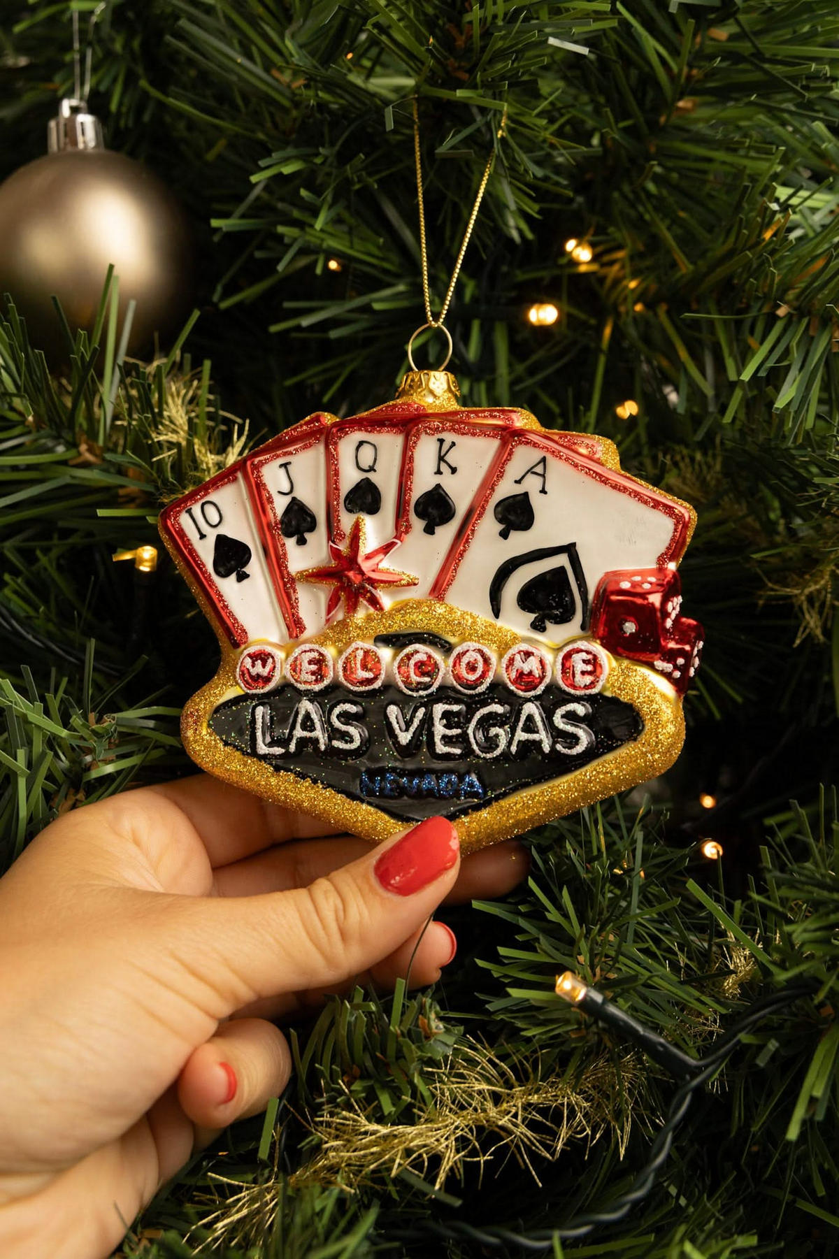 WEIHNACHTSKUGEL Las Vegas 12 cm - Multicolor, Glas (3/11/1cm)