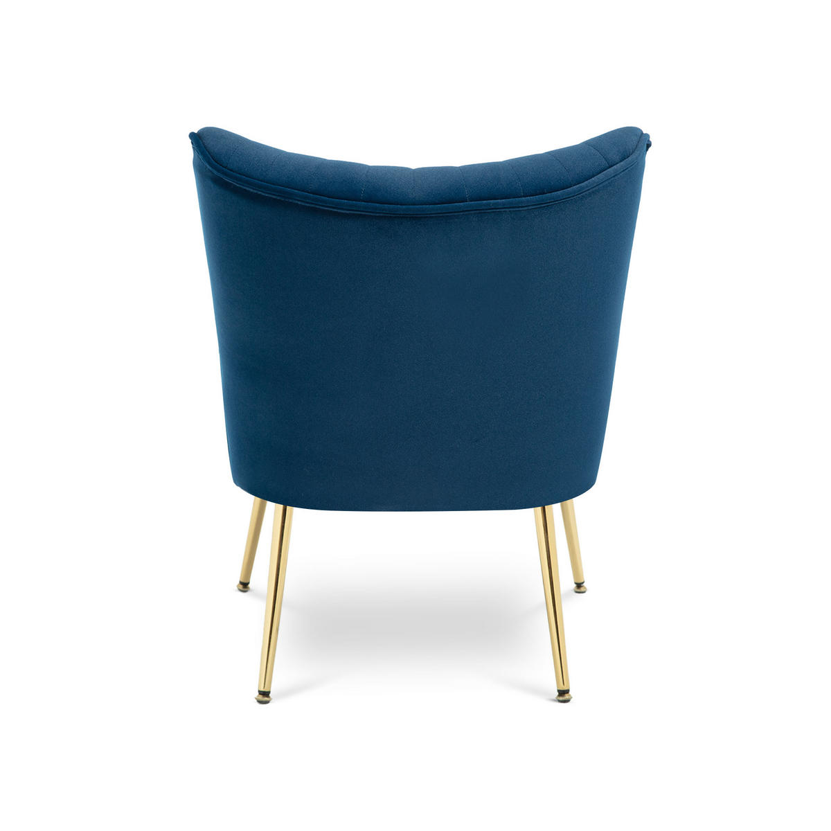 COCKTAILSESSEL 2er-Set Judith aus nachtblauem Samt - Goldfarben/Dunkelblau, Holz/Textil (53.5/72/67.5cm) - Sicaan
