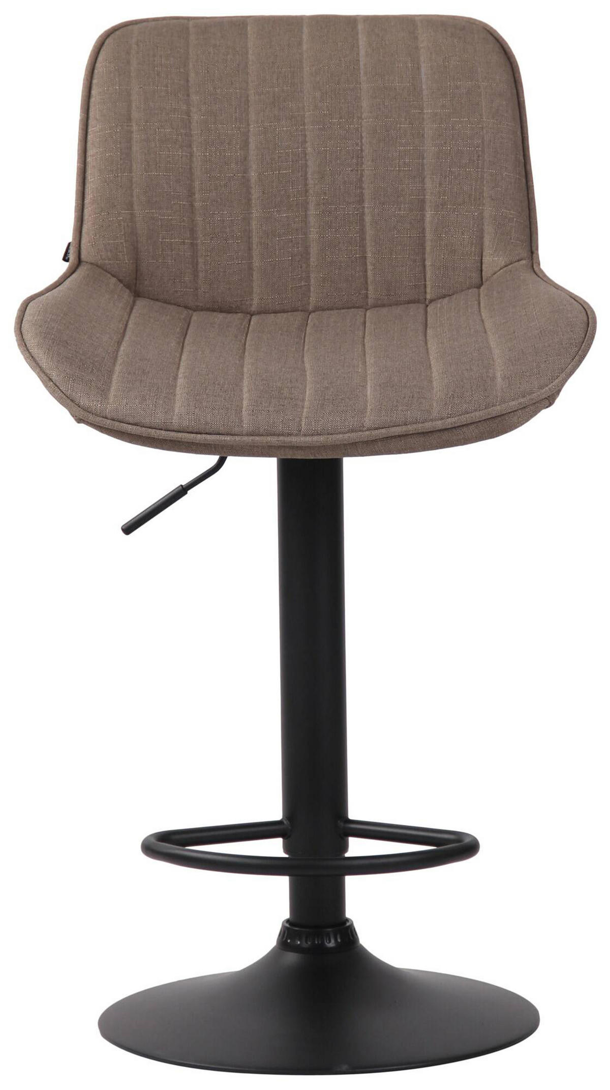 BARHOCKER 2er Set Lentos Stoff schwarz taupe - Taupe/Schwarz, Textil/Metall (50/108/50cm) - TPFLiving