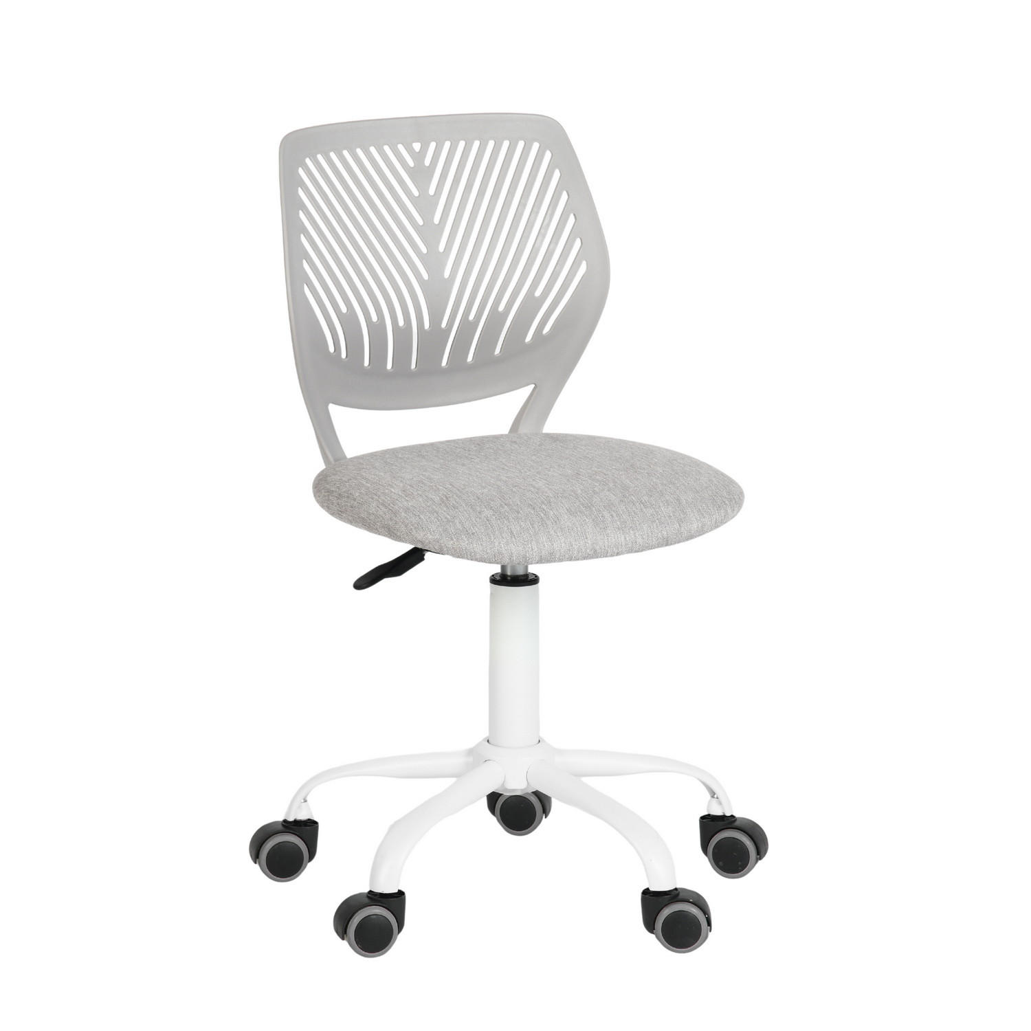 DREHSTUHL Grau - Weiß/Grau, Metall (38/85/39cm) - Urban Meuble