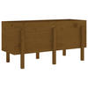 HOCHBEET Honigbraun 121x50x57 cm Massivholz Kiefer - Dunkelbraun, Holz (50/57/121cm) - furnicato